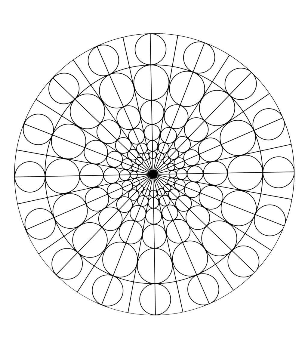 Coloriage Free Mandala To Color Circles - Mandala à imprimer